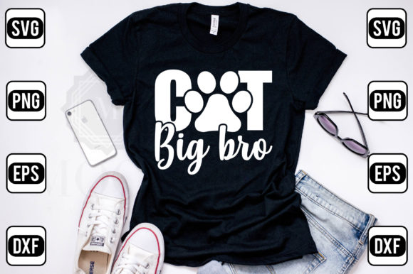 Cat Big Bro Embroidery Design