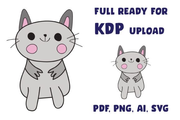 Cat Clip Art Design Vector for Print