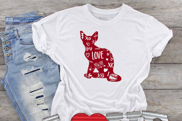 Devon Rex Cat XOXO Doodle