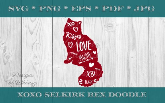 Selkirk Rex Cat XOXO Doodle
